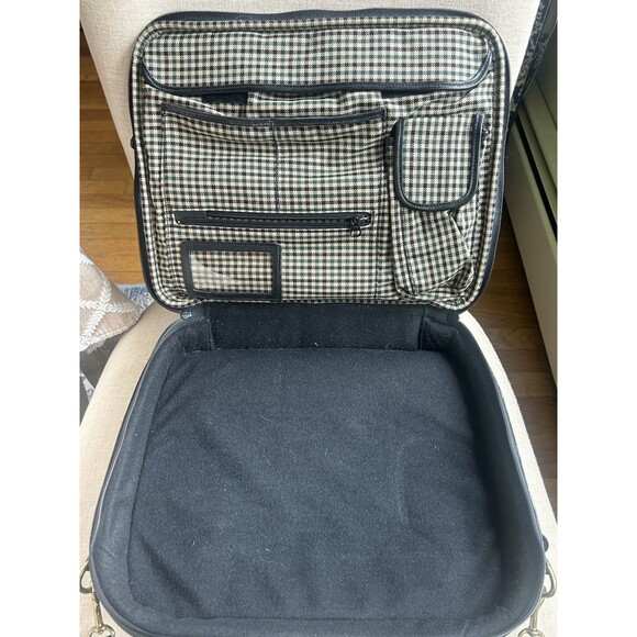 Ghurka MH No.174 All Leather Black Briefcase Shoulder Bag w/Storage belt Vintage - Picture 10 of 16